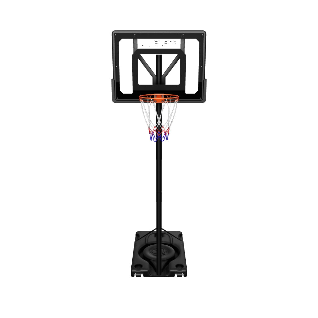 VALENESS® Basketballkorb Outdoor - [135 bis 305 cm] Höhenverstellbarer und Wetterfester Ständer - Profi Korb Mit Basketball und Pumpe für Kinder und Erwachsene
